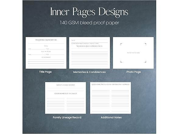 Generic Funeral Guest Book