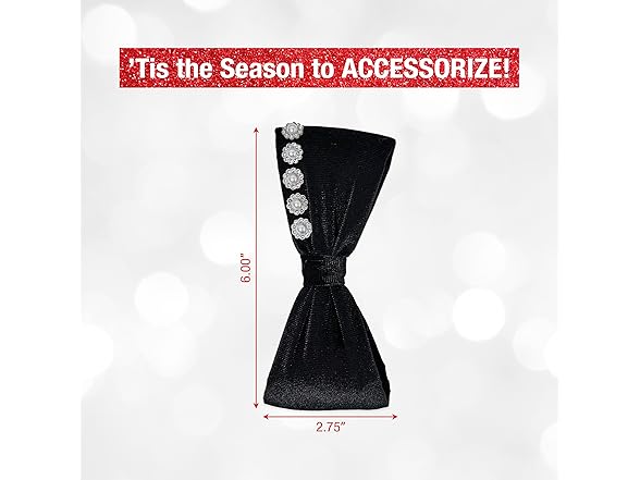 Scunci by Conair Velvet Bow Barrette