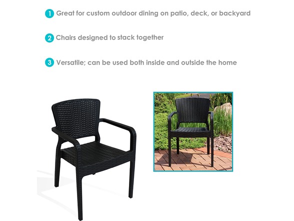 Sunnydaze Decor TLA-767 Segonia Arm Chair Black