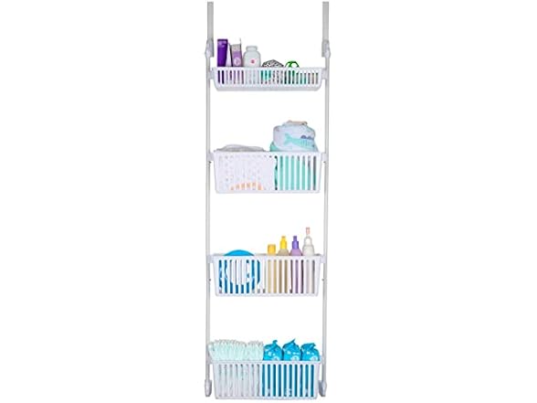 Smart Design 4 Tier Over-the-Door Organizer for Storage