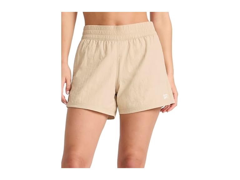 Reebok Women’s Marathoner Track 4.5” Short, Standard Fit, Lightweight Poly Fabric, Humus, Small