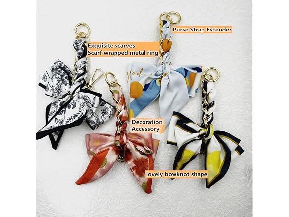 4 PCS Purse Strap Extender Bowknot Shaped