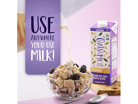1CT Oatsome Organic Oat Milk, 1-Liter Carton