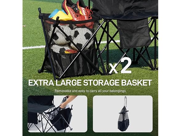 EVER ADVANCED 6 Seats Folding Soccer Team Bench