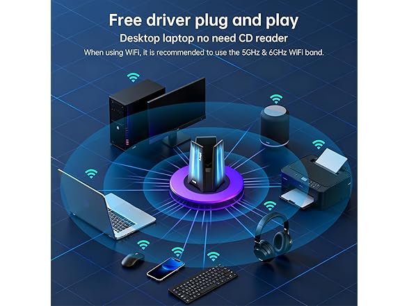 PLERY BE6500 USB WiFi 7 Adapter