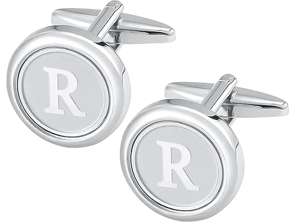 GWD Silver Initial Cufflinks (R)