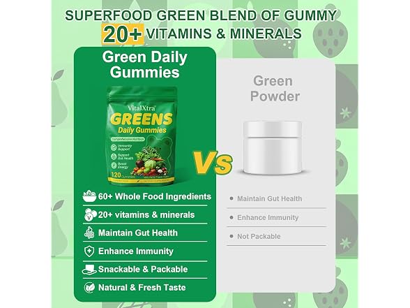 VitalXtra Adult Greens Gummies