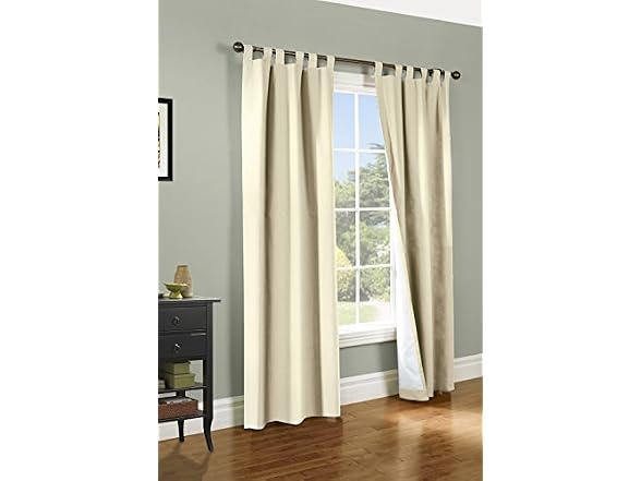Tab Top Drapery Pair, Natural 80X84