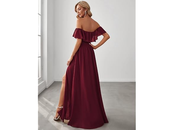 Ever-Pretty Women's (14) Women's Summer Off Burgun
