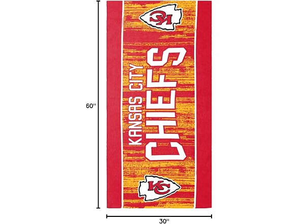 KANSAS CITY CHIEFS NFL Logo Beach Towel