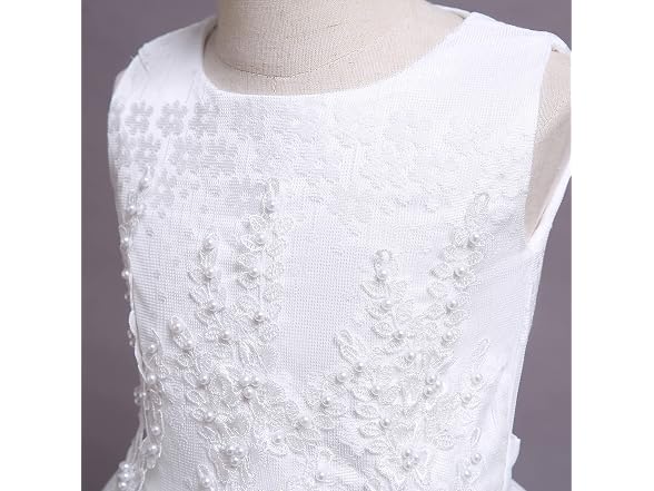 Idopip (6-7 Years) Flower Girl Lace Kids Dress