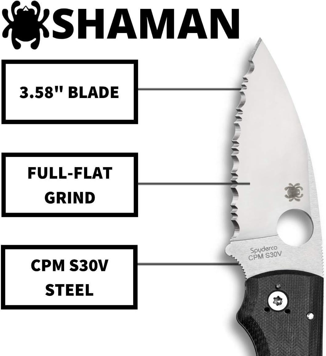 Spyderco Shaman Folding Pocket Knife - Gallery 8