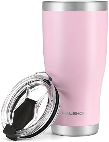 HAUSHOF 30 oz Tumbler, Stainless Steel Vacuum Insulated Coffee Tumbler Water Cup, Double Wall Travel Mug with Lid, Perfect for Hot and Cold Drinks