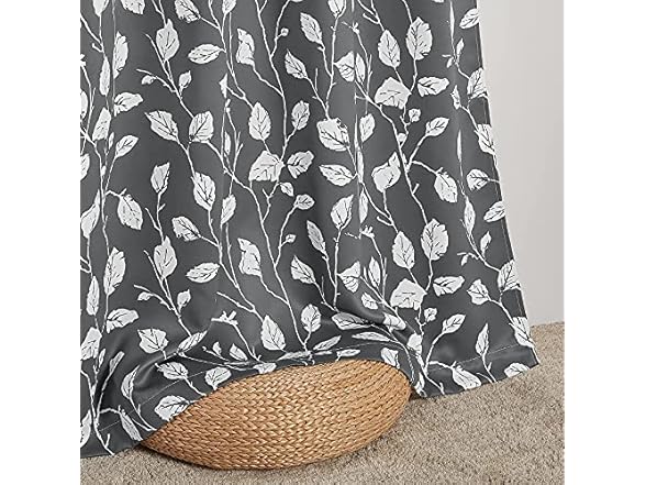 KGORGE 84" Grey & White Blackout Curtains
