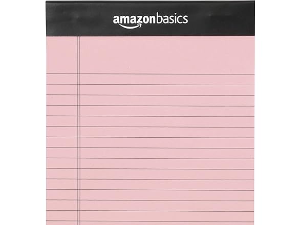 Amazon Basics Narrow Ruled 5 x 8-Inch Lined Note Pads 6 Pk