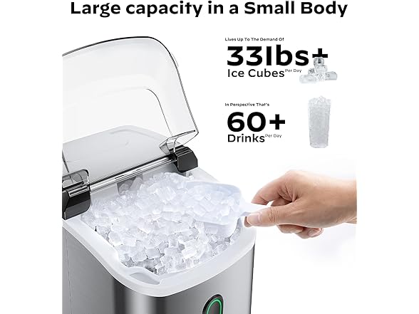 Marsail Countertop Nugget Ice Maker 