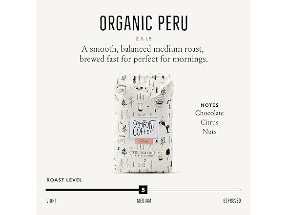 Mt. Comfort Coffee Organic Peru Medium Roast