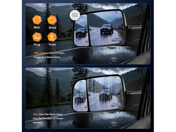 ECCPP Tow Mirrors Towing Mirrors fit for Rig
