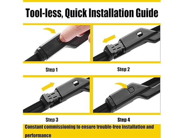 ATTKE 3 Wipers Front Windscreen Wiper Blades