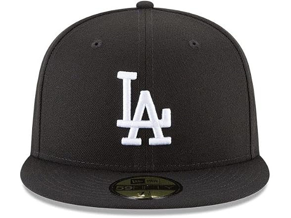 Dodgers 59FIFTY Black White 7 3/8