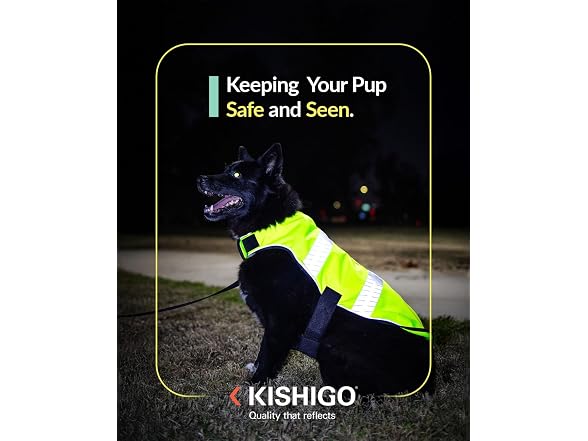 Reflective Dog Safety Vest Lime Medium