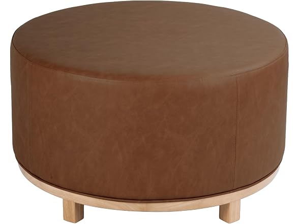 HomePop 32in Haven Ottoman Chestnut