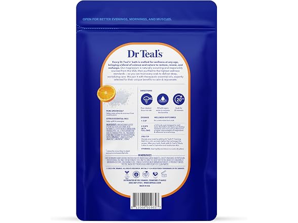 Dr Teals Epsom Salt Soak Glow and Radiance 3lbs