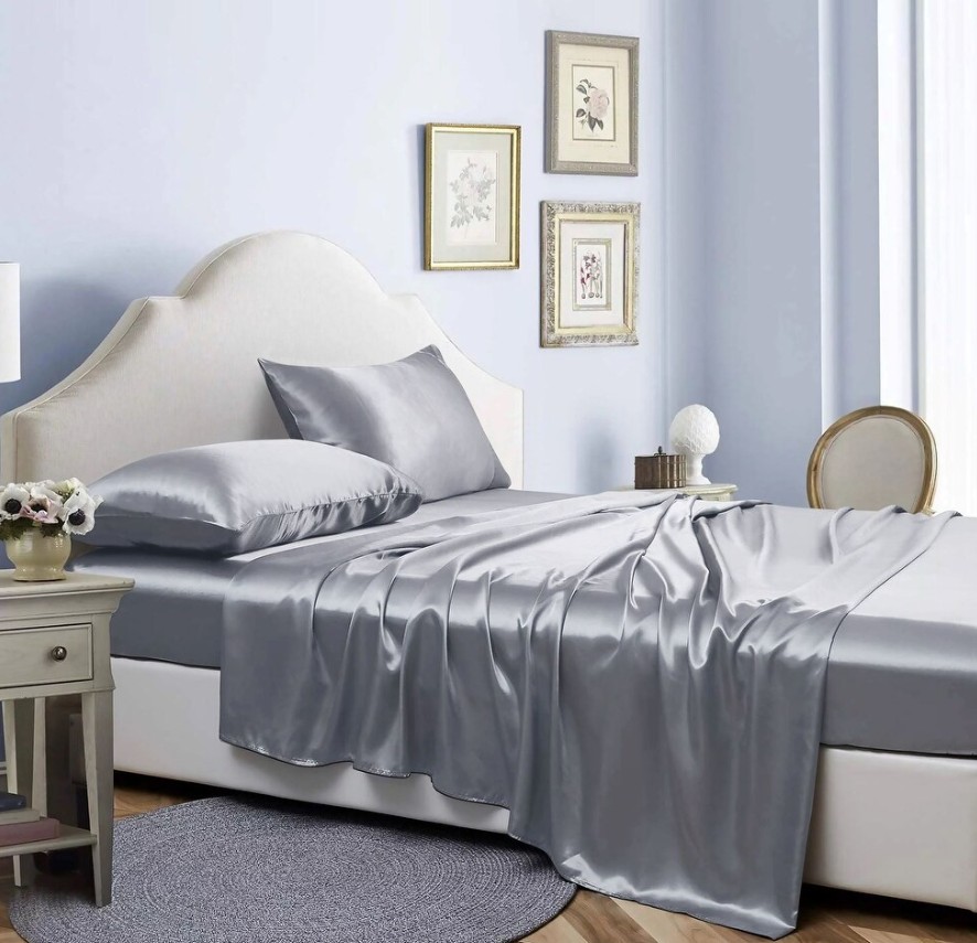 Bibb Home Silky Satin 4 Piece Sheet Set - Gallery 22