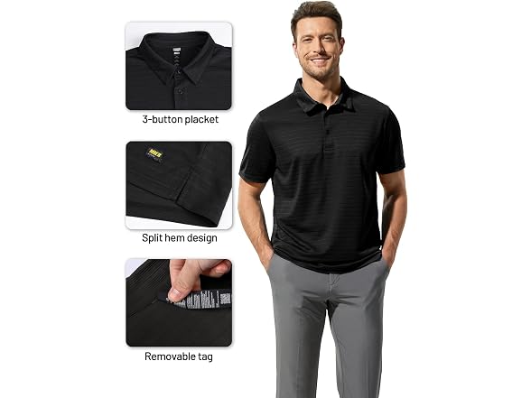 Mier Men (3XL) Polo Shirt Performance Golf Shirts