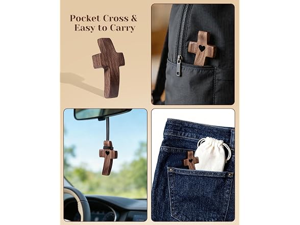 JIUKONG 20-Pack Wooden Cross