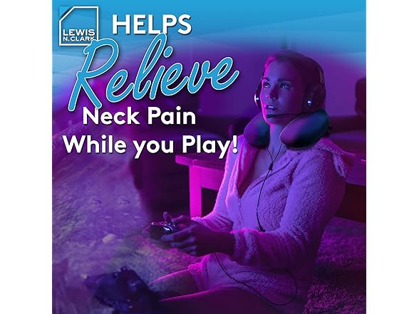 Lewis N. Clark Mood Neck Pillow, Blue