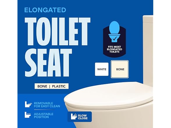 Highcraft B4TSPE Elongated Plastic Toilet Bone