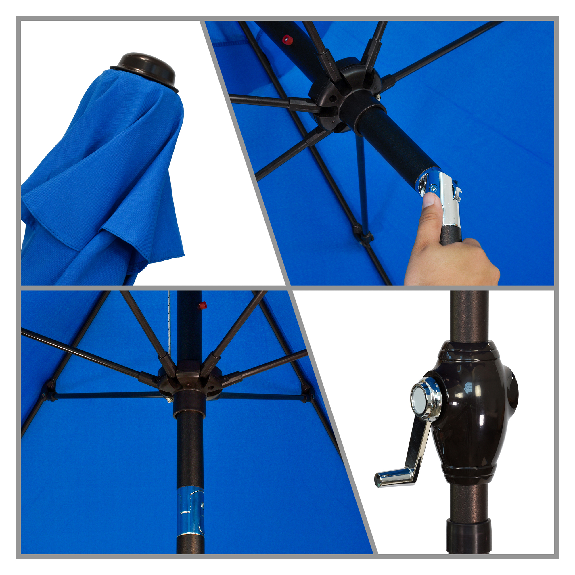 9' Rd Tilting Aluminum Patio Umbrellas - Gallery 26