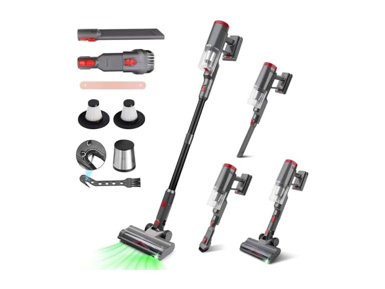 PRAVOLE 8-in-1 cordless stick vacuum