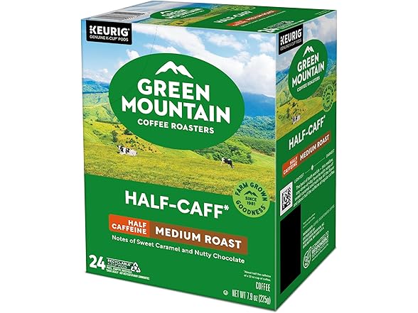 Green Mountain Coffee Roasters Half Caff Coffee, 96 Count