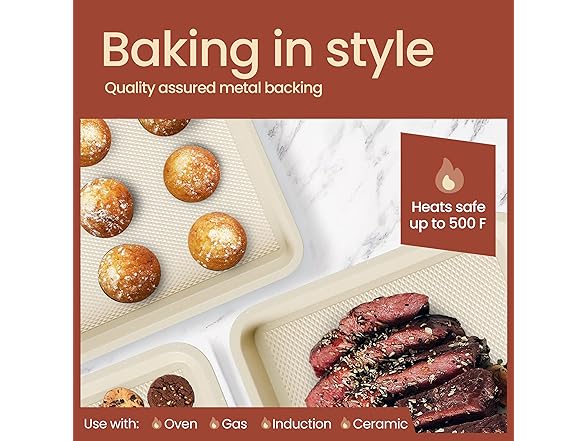 BAKKEN Nonstick Baking Pan 3Pk