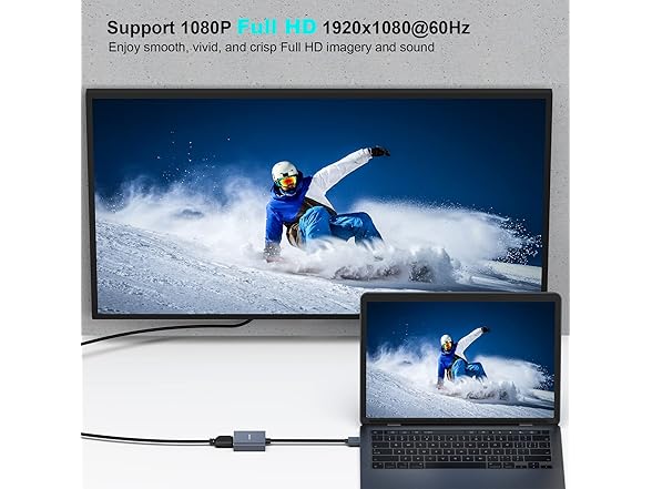 BENFEI USB 3.0 to HDMI Male to Female Adapter for PC (NOT FOR MAC)