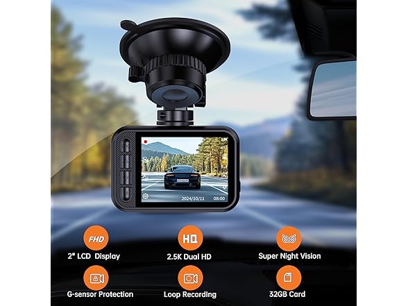 E-YEEGER 2.5K Dual Dash Camera | S60