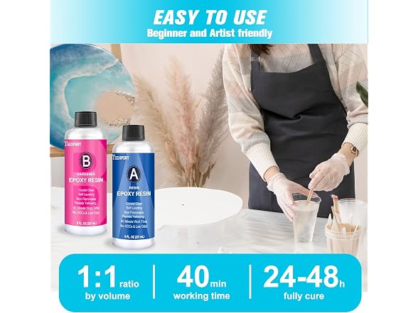 Teexpert Epoxy Resin Crystal Clear, 16oz