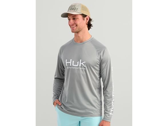HUK Men's Pursuit Long Sleeve Sharkskin (S)