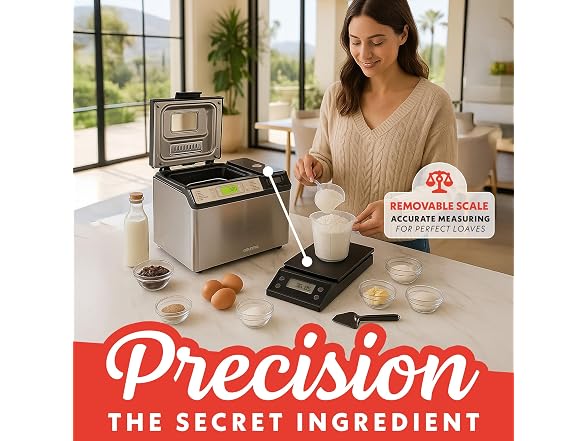 Gourmia Bread Maker with 2 LB Loaf Capacity 