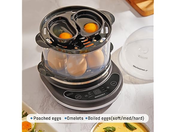 Elite Gourmet Digital Egg Cooker & Steamer