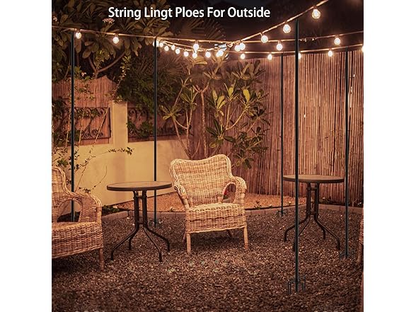 Xbrigh String Light Poles