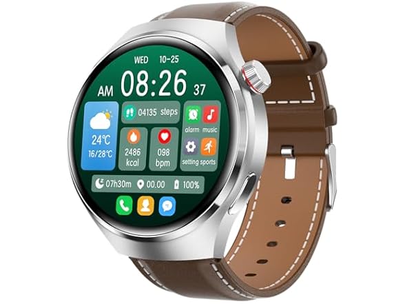 Dico Das Smart Watches with Bluetooth Call(Answer/Dial Calls), Sleep Monitor for iPhone/Android Phone,IP68 Waterproof(Metallic Silver)