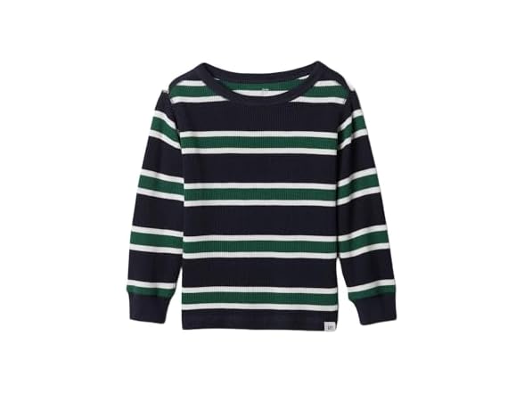 GAP Boys Long Sleeve Thermal Crewneck Bellwether
