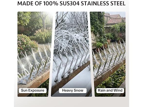 OFFO Stainless Steel Bird Spikes 10FT