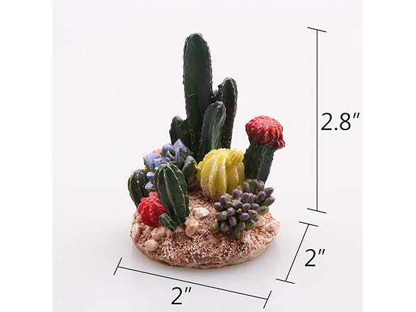 Succulents Cactus Plant Fish Tank Decoration