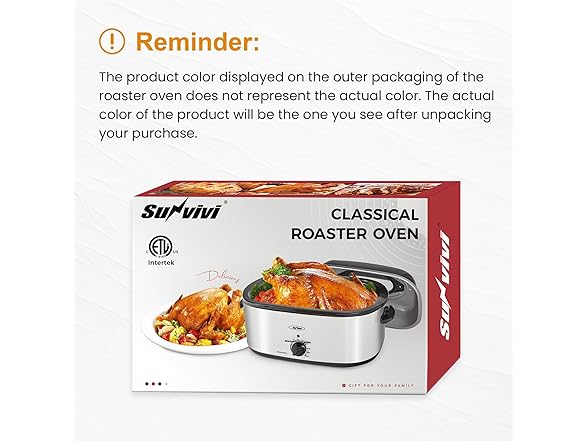 Sunvivi 26 Quart Roaster Oven