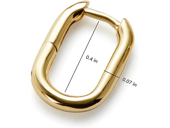Ana Luisa Rox Rectangle Hoop Earrings 14k