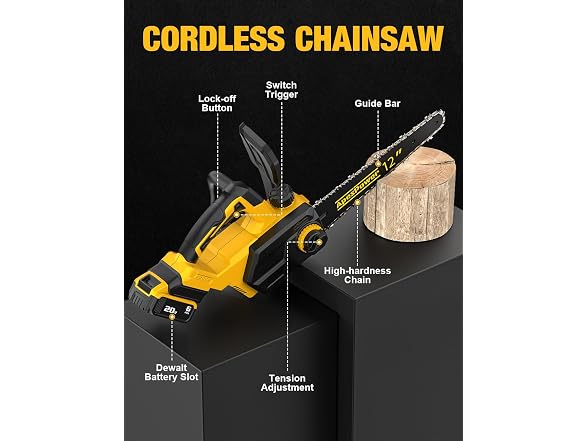 APEXPOWER 12" Brushless Electric Chainsaw